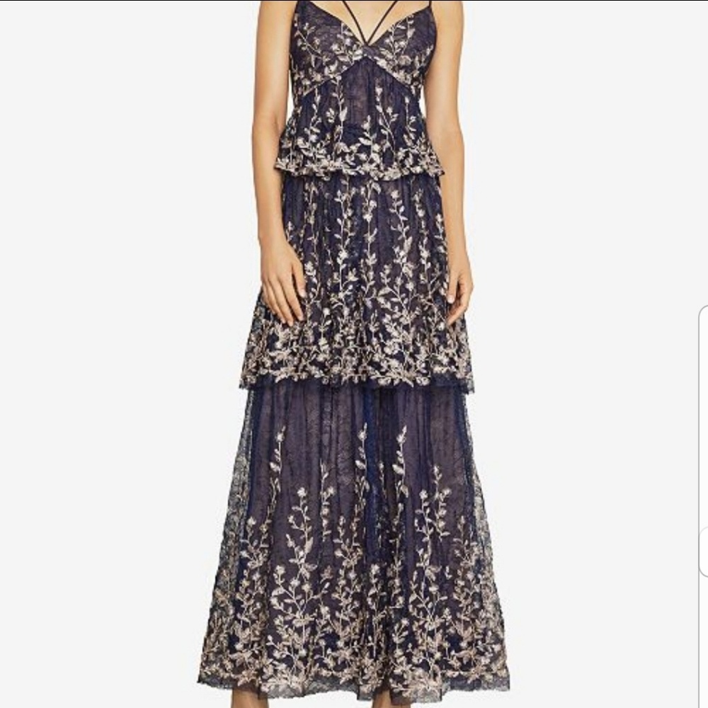 NWOT BCBGMAXAZRIA Tiered Gown